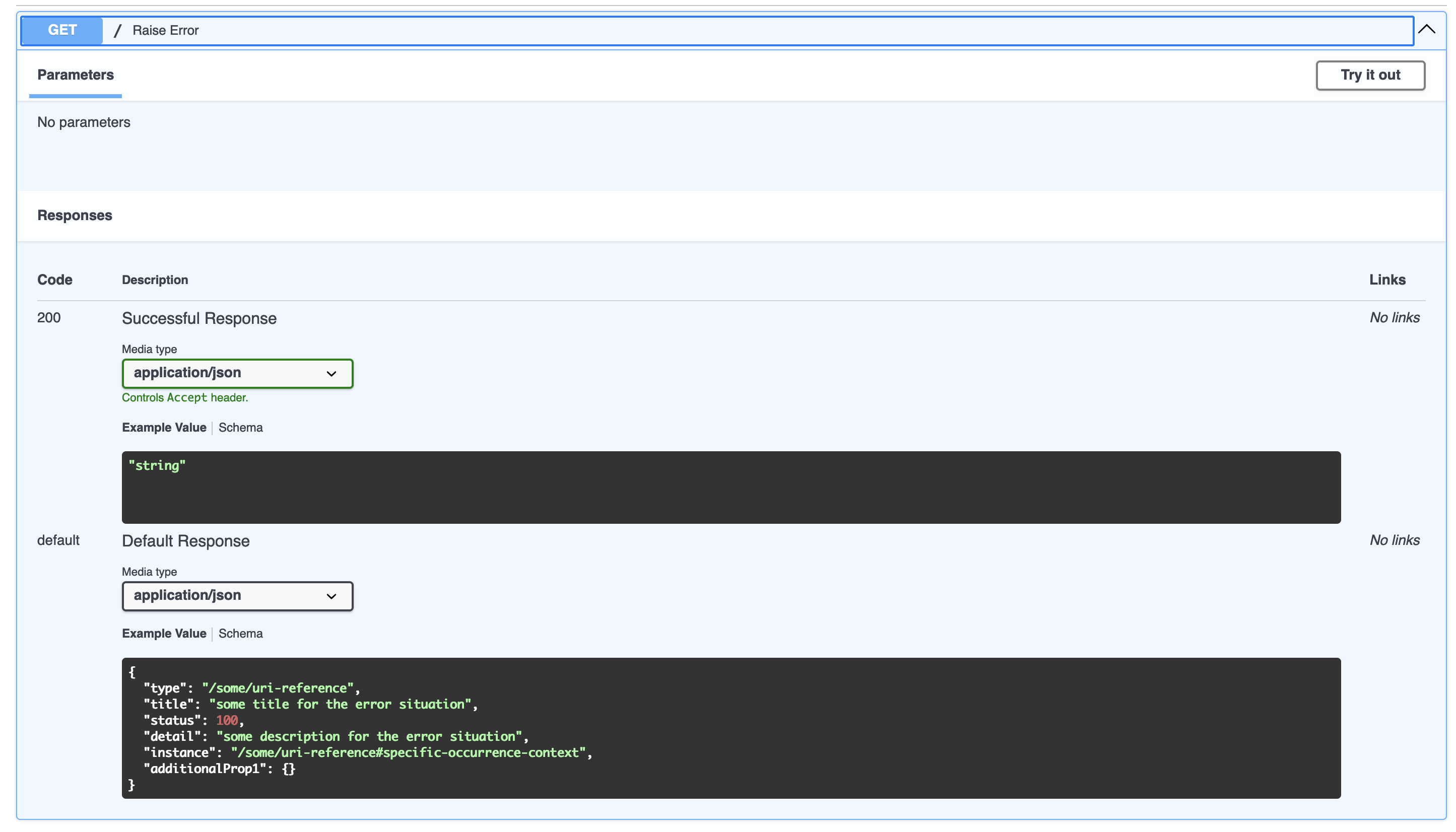 FastAPI problem details default response